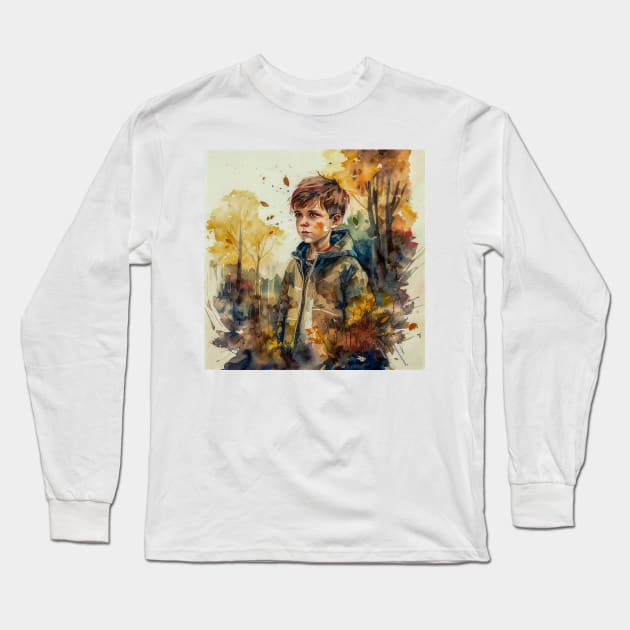 Watercolor Dreams Series Long Sleeve T-Shirt by VISIONARTIST